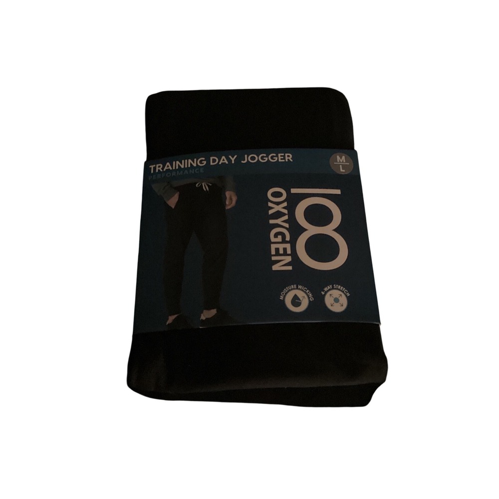 Oxygen 100 Training Day Jogger‎ Mens Performance Black Pants Size M/L New